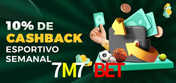 10% de bônus de cashback na 7M7 Bet